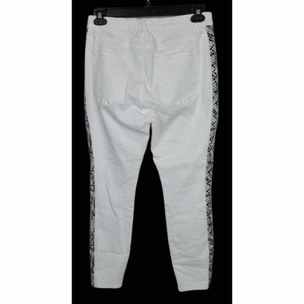 nwt GOOD AMERICAN GOOD LEGS HIGH WAIST SNAKE STRIPE TUX JEANS SZ 15/ 33 ( - Picture 3 of 5